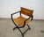 Mid-Century Modern Restoration Hardware French Leather Director’s Armchair For Sale - Image 3 of 12