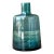 Vintage Small Teal Glass Vase For Sale