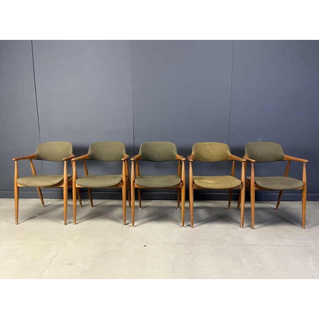 Vintage Teak Dining Chairs by Casala, 1960s, Set of 5, in Good conditions. Designed 1960 to 1969 This piece has an...