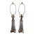 Vintage Crystal and Brass Table Lamps, a Pair For Sale