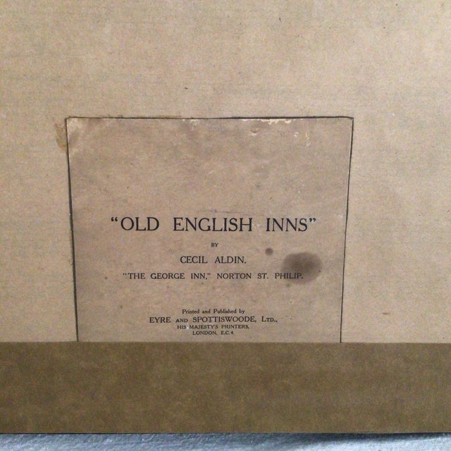 Framed Signed Colored Lithograph of the George Inn, Norton St. Philip by British Artist Cecil Aldin. For Sale - Image 10 of 11