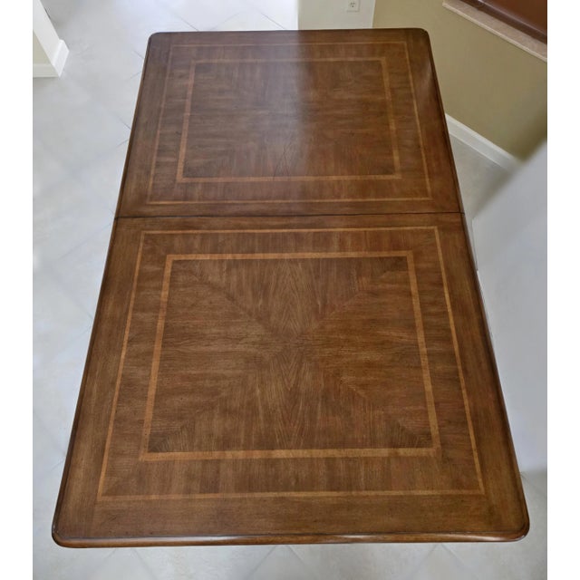 Late 20th Century Tommy Bahama Style Rectangle Extendable Dining Table & Four Chairs – Set of 5 For Sale - Image 5 of 18