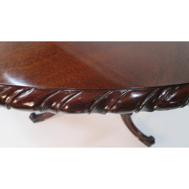 1940s Solid Mahogany Dining Table Made by Joseph Gerte For Sale - Image 4 of 8