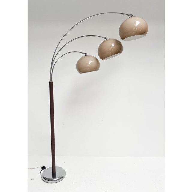 Brown Space Age Arc Lamp from Dijkstra Lampen, 1970s For Sale - Image 8 of 15