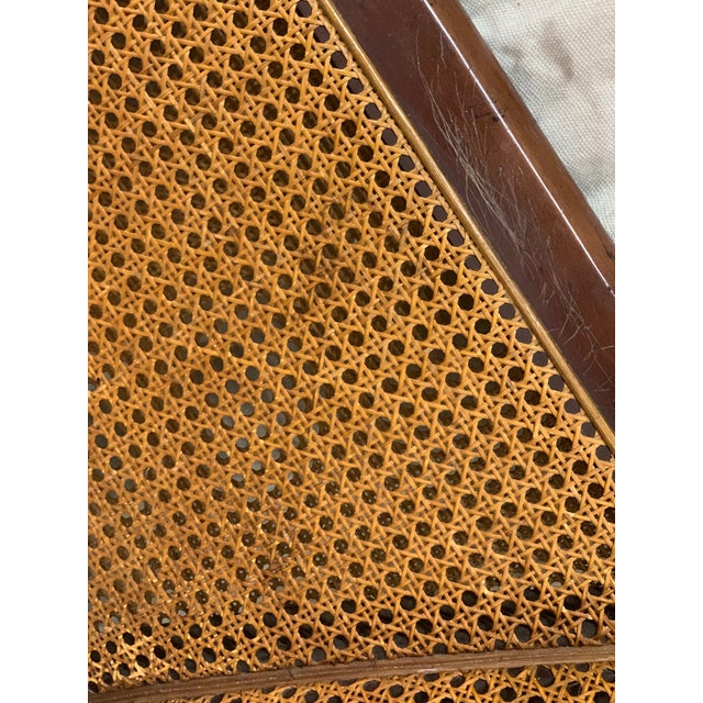 Rare Vintage 1990’s Baker Furniture ‘Milling Road’ Collection Regency Style Mahogany Sofa or Settee With Double Caned Back & Sides For Sale - Image 9 of 12