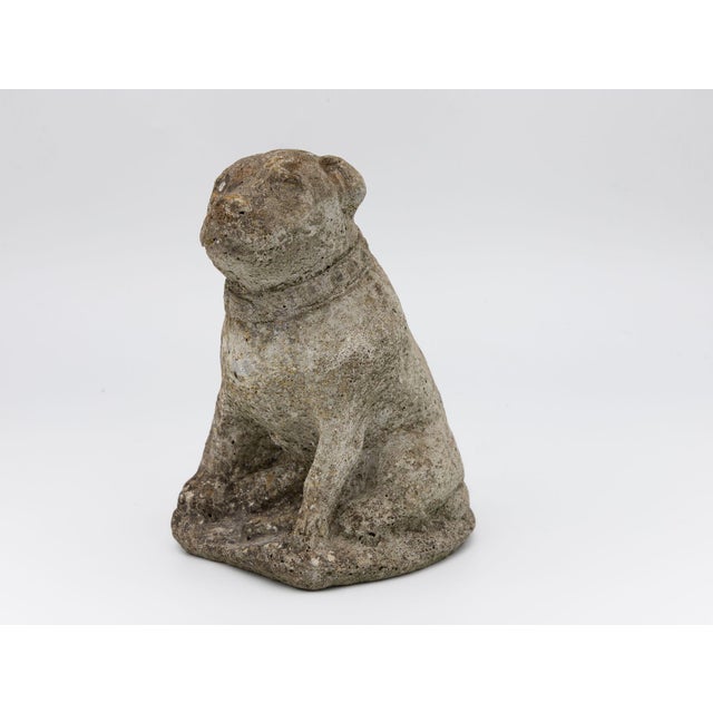 Composite Stone Bull Dog Garden Ornament, England 1970s For Sale - Image 9 of 9