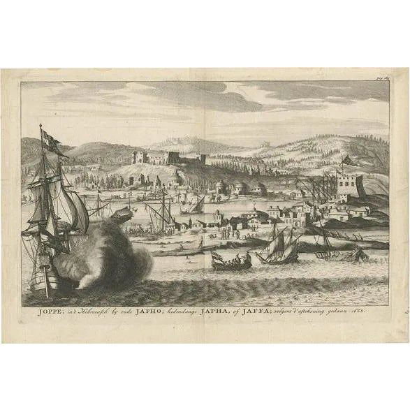 N. Samson, Illustration of the City of Jaffa, 1709, Print For Sale