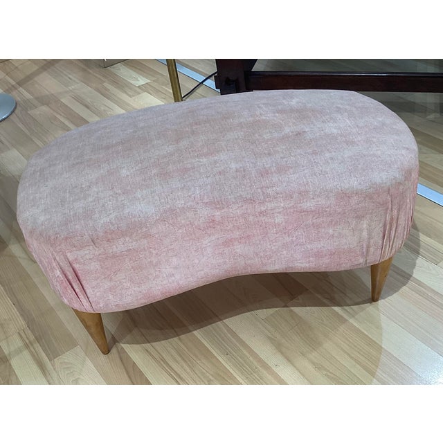 Mid-Century Modern Bean-Shaped Pouf Ottoman in the style of Federico Munari, 1950s For Sale - Image 3 of 12