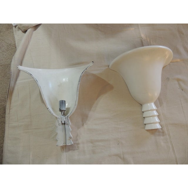 Mid-Century Modern Jean-Michel Frank Style Wall Sconces - Set of 2 For Sale - Image 4 of 8