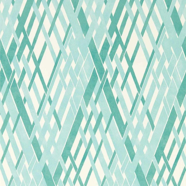 Harlequin Locronan Wallpaper in Aqua/First Light For Sale