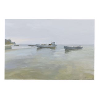 Andris Gutmanis, After Fishing in Lapmezciems, 2025, Oil Painting on Canvas For Sale
