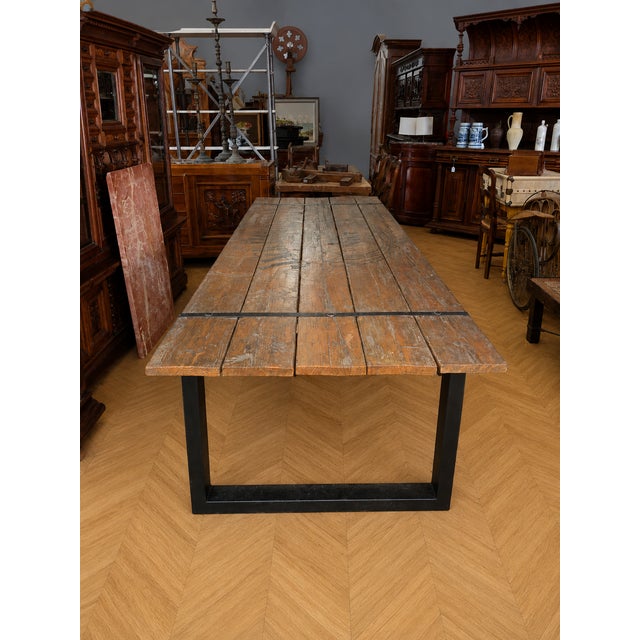 1980s Industrial Dining Table, 1980s For Sale - Image 5 of 8