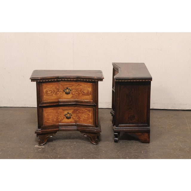 Early 20th Century Venetian Pair Petite Marquetry Side Chests For Sale - Image 13 of 13