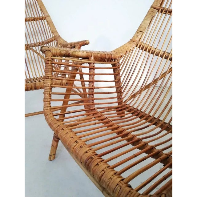 Set of Italian Wicker Armchairs by George Coslin for Gervasoni For Sale - Image 11 of 14