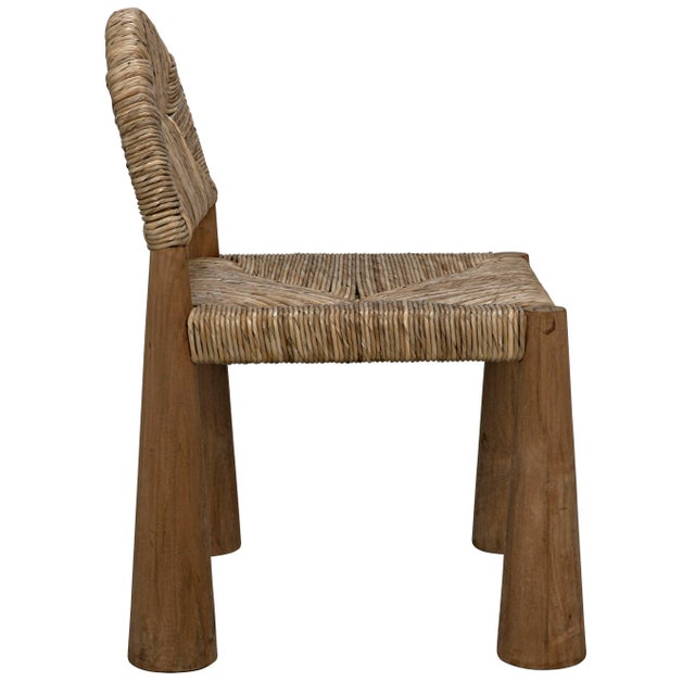 American NOIR Laredo Seagrass Chair, Teak For Sale - Image 3 of 10