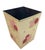 2000 - 2009 Vintage Hand-Painted Floral Metal Wastebasket For Sale - Image 5 of 12