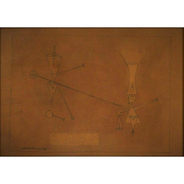 Modern Jorge Camacho, Untitled, 1959, Mixed Media on Paper, Framed For Sale - Image 3 of 3