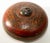Vintage Asian Red and Black Painted Wooden Round Lidded Box With Metal Ring Handle For Sale - Image 4 of 17