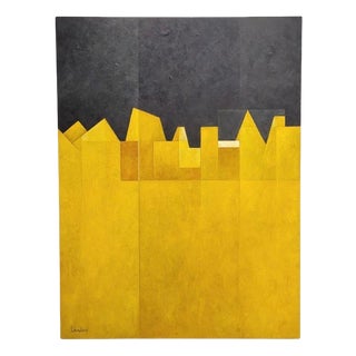 Julio Sendino, Water Encaustic Lateral Movement, 2019, Acylic and Oil on Board For Sale