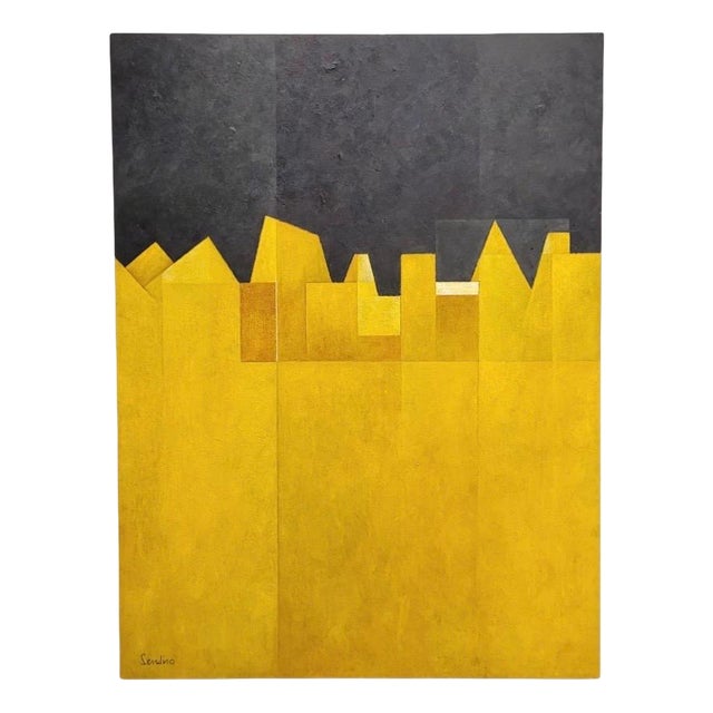 Julio Sendino, Water Encaustic Lateral Movement, 2019, Acylic and Oil on Board For Sale