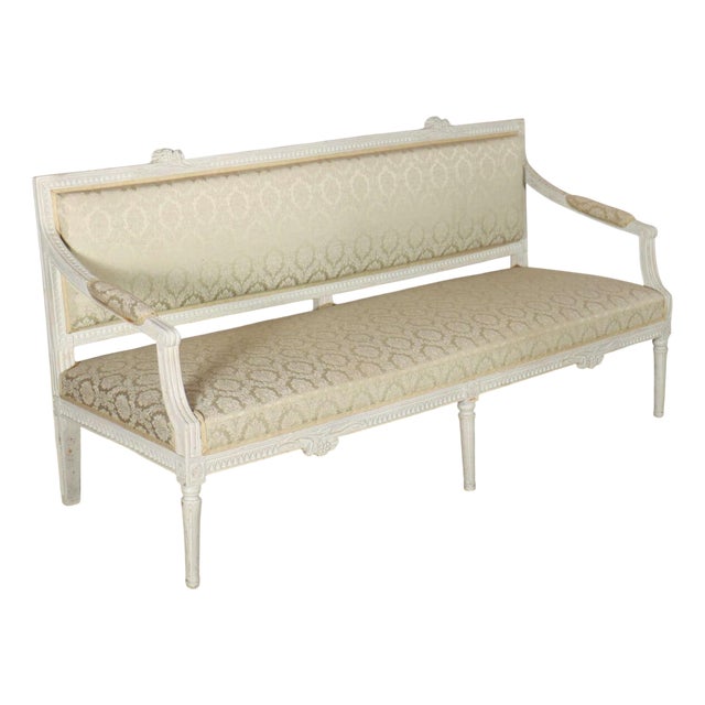 Antique Swedish Carved Bench, 1800s For Sale