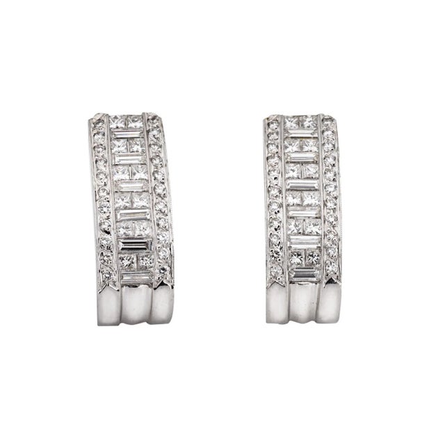 2ct Diamond Shrimp Earrings Estate 18k Gold Mixed Cuts Fine Jewellery - 2 Pieces For Sale - Image 4 of 4