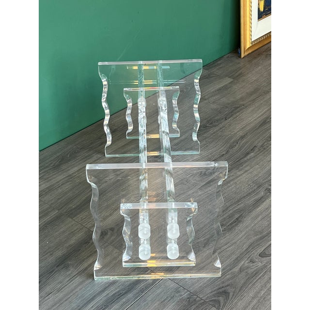Vintage Lucite Table Base For Sale In Miami - Image 6 of 10