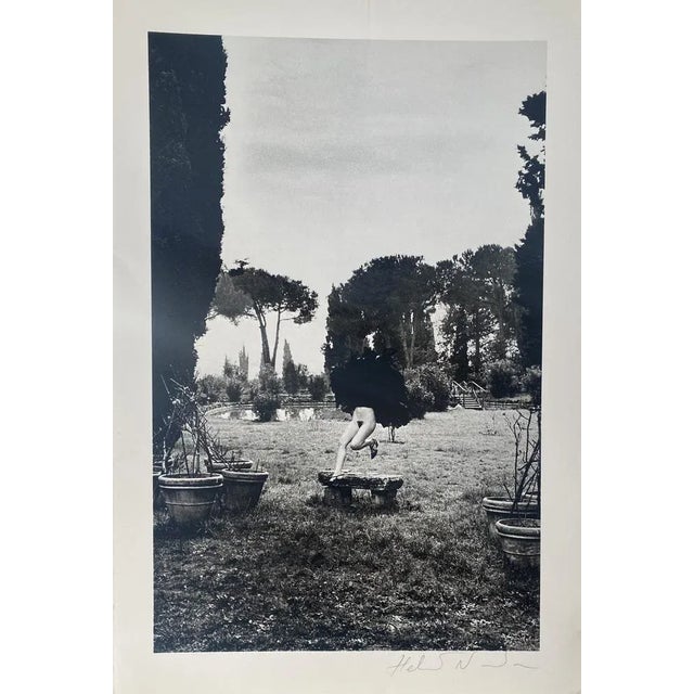 Helmut Newton, In a Garden Near Rome, 1977, Photolithograph For Sale - Image 6 of 6