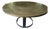 Arhaus Round Dining Table-Solid Parquet Wood Top & Iron Ring Base For Sale