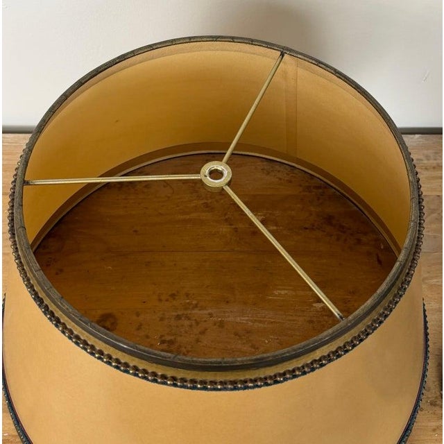 Mid 20th Century Italian Neoclassical Tole Urn Table Lamp Hand Painted Original Parchment Shade For Sale In Los Angeles - Image 6 of 18