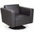 Black Chrome and Leather Serge Armchair with Swivel Function from Brühl For Sale - Image 14 of 14