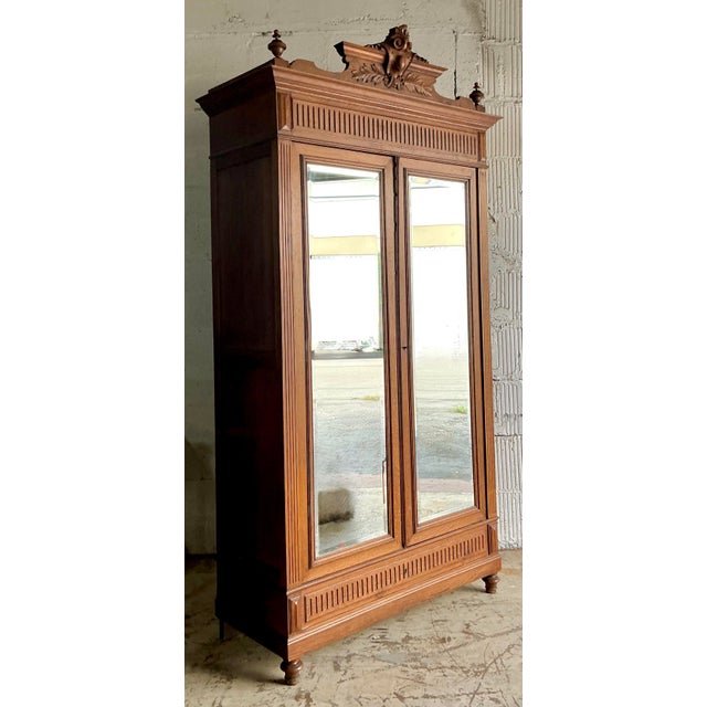 Vintage Boho Hand Carved Eastlake Linen Press For Sale - Image 4 of 11