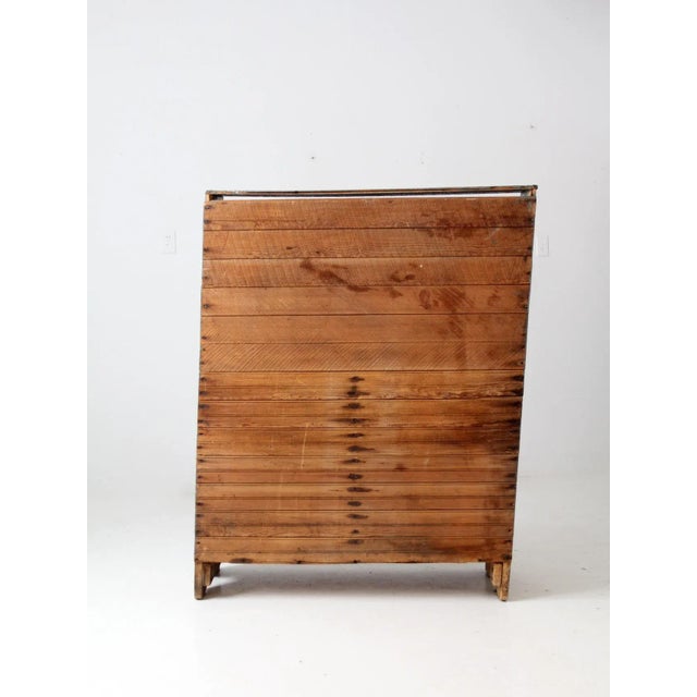 Brown Antique Farmhouse Grain Bin Storage Chest For Sale - Image 8 of 13