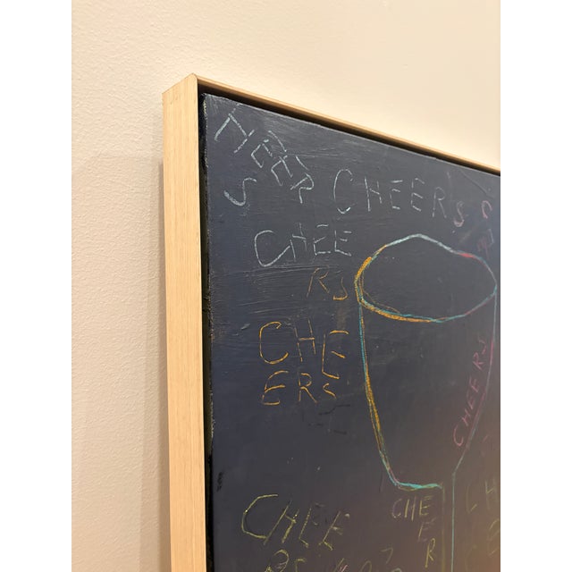 Sarah Trundle Sarah Trundle, Contemporary Abstract Framed Painting "Cheers" For Sale - Image 4 of 5