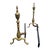 Chippendale Pair 1920s Vintage Brass Andirons Chippendale Claw Ball Feet Fireplace For Sale - Image 3 of 18