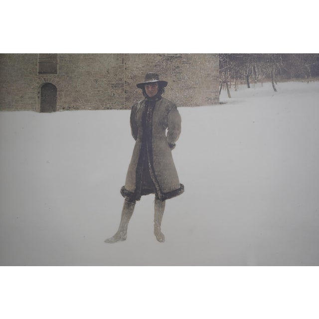 Andrew Wyeth Winter Print ‘Outpost’ in Barnwood Frame For Sale - Image 4 of 11