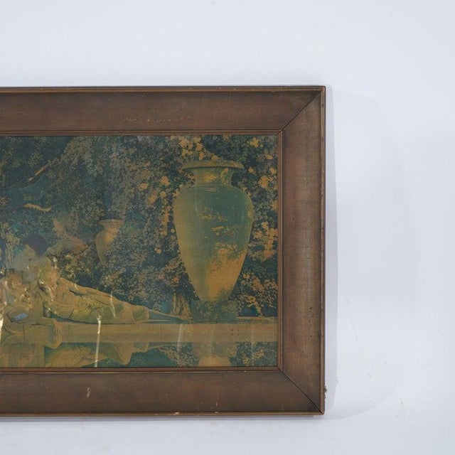 Art Deco Antique Large Maxfield Parrish Print “Garden of Allah”, Framed, C1920 For Sale - Image 3 of 6