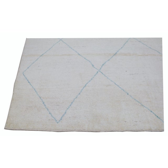 Moroccan Hand Knotted Beni Ourain Rug With Soft Texture,5'7"x8' For Sale - Image 4 of 5