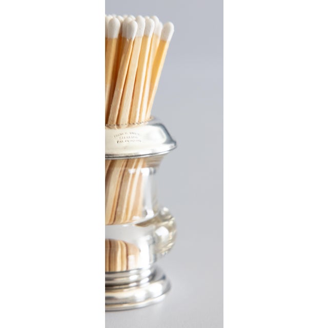 Frank Whiting Vintage Sterling Silver & Glass Match Striker Holder For Sale - Image 4 of 9