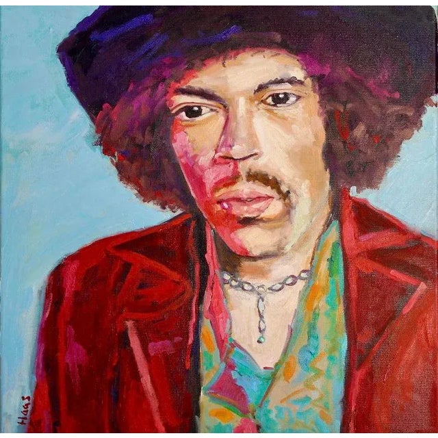 Contemporary Pop Art Portrait (24″×24″, Original Oil on Canvas) For Sale