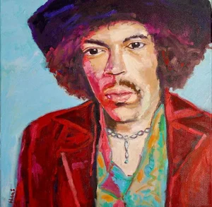Contemporary Pop Art Portrait (24″×24″, Original Oil on Canvas)