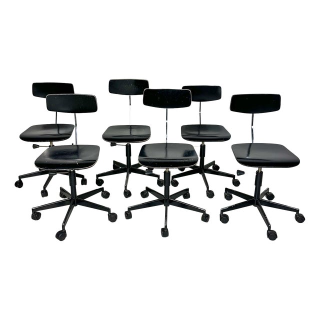 Vintage Black Architect Desk Chair by Jørgen Rasmussen for Labofa, 1950s For Sale