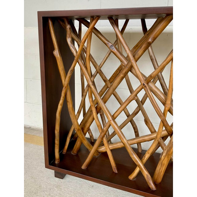 Organic Modern Teak Branch Console Table For Sale - Image 4 of 5