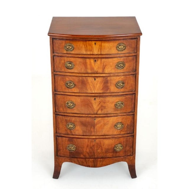Regency Style Bow Front Chest of Drawers, 1920s For Sale - Image 10 of 10