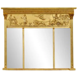 English Giltwood Overmantel Mirror
