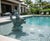 Metal 1970s Large Classical Verdigris Bronze Cherub & Dolphin Fountain For Sale - Image 7 of 12