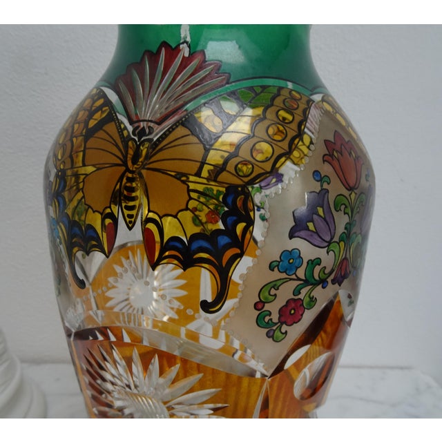Czech Art Nouveau Bohemian Haida Vase attributed to H. Pautsch, 1890s For Sale - Image 4 of 18