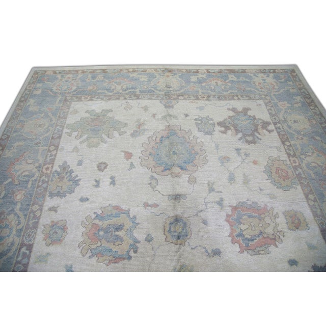 Turkish Modern Turkish Oushak Rug 8'5" x 10'7" For Sale - Image 3 of 6