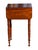 Antique Sheraton Vermont Mahogany Dropleaf Work Table With Sandwich Glass Pulls For Sale - Image 10 of 12