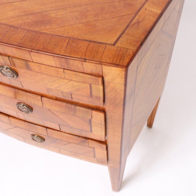 Antique Neoclassic Continental Walnut Commode or Chest of Drawers For Sale In West Palm - Image 6 of 9